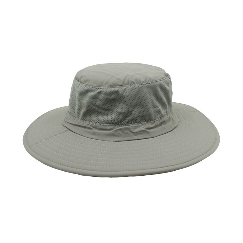 Best Sale UV Protection 100% Polyester Nylon Fabric Bucket Hat with Neck Protection