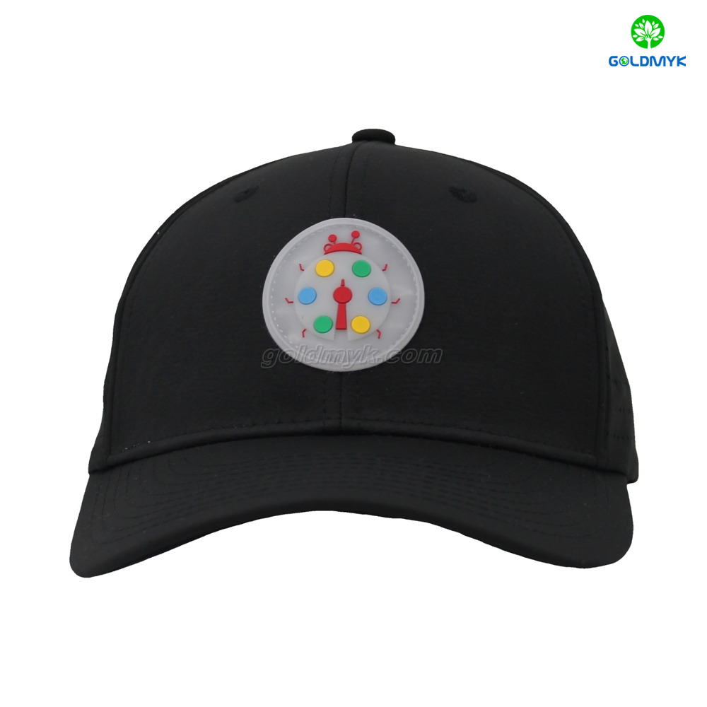 Custom 100% Polyester 6-Panel Baseball Cap Street Style Hat with Curved Brim And Silicone Logo for Men And Women in Business