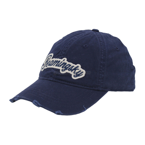 Custom 100% Cotton Fabric Baseball Cap Hand Washed Women And Men Acid Washed , Patch Embroidery, 6 Panel Cap