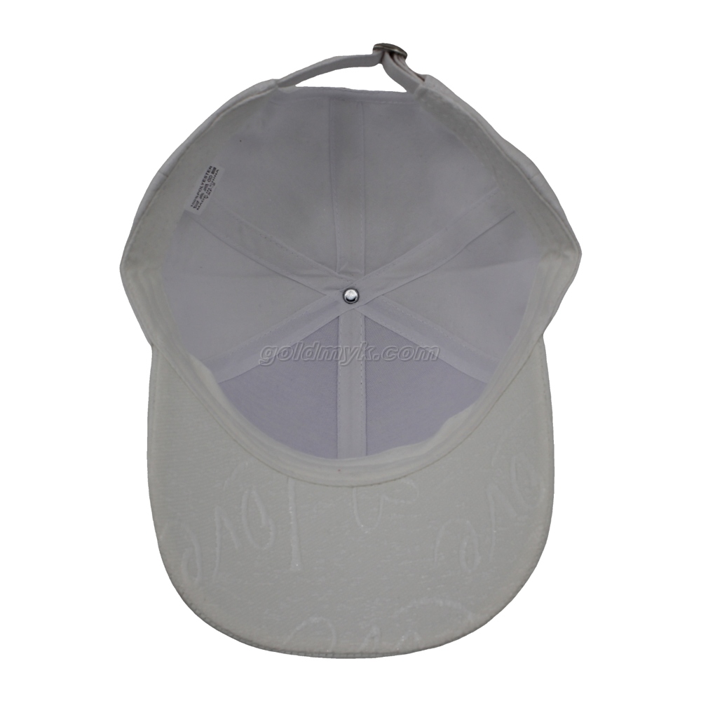 100% Cotton Baseball Cap Rope of Women And Men Custom Embroidery Silk Printed 6 Panel Cap Metal Buckle Closure