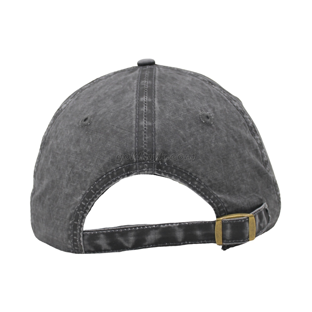 Vintage Stylish Flat Embroidery Washed Baseball Cap Dad Hat 6-panel Sports Caps For Man And Woven Can Custom Logo