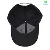 Dazzling 100% Polyester Black Flat Embroidery Street Style Custom Fabric Cap Curved Brim 6-Panel Baseball Cap