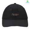 High Quality 100% Polyester Stylish Black Design Sporty Common Business 6-Panel Baseball Cap