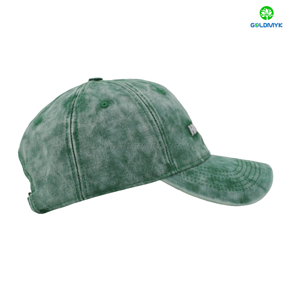 Stylish 6-Panel 3D Embroidery Curved Brim Washed Design for Sports Business Or Street Style Baseball Cap