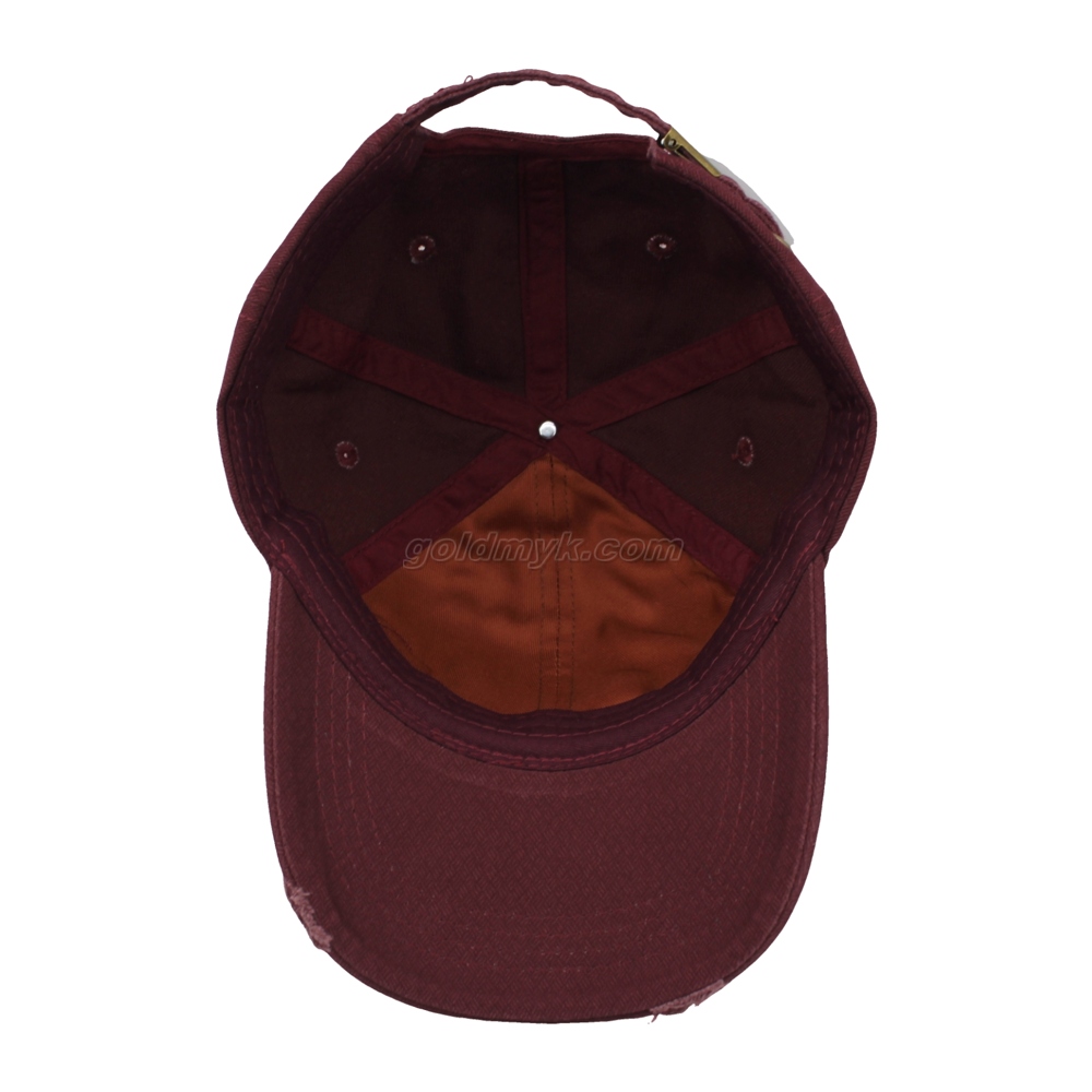 Vintage Stylish Flat Embroidery Washed Baseball Cap Dad Hat 6-panel Sports Caps For Man And Woven Can Custom Logo