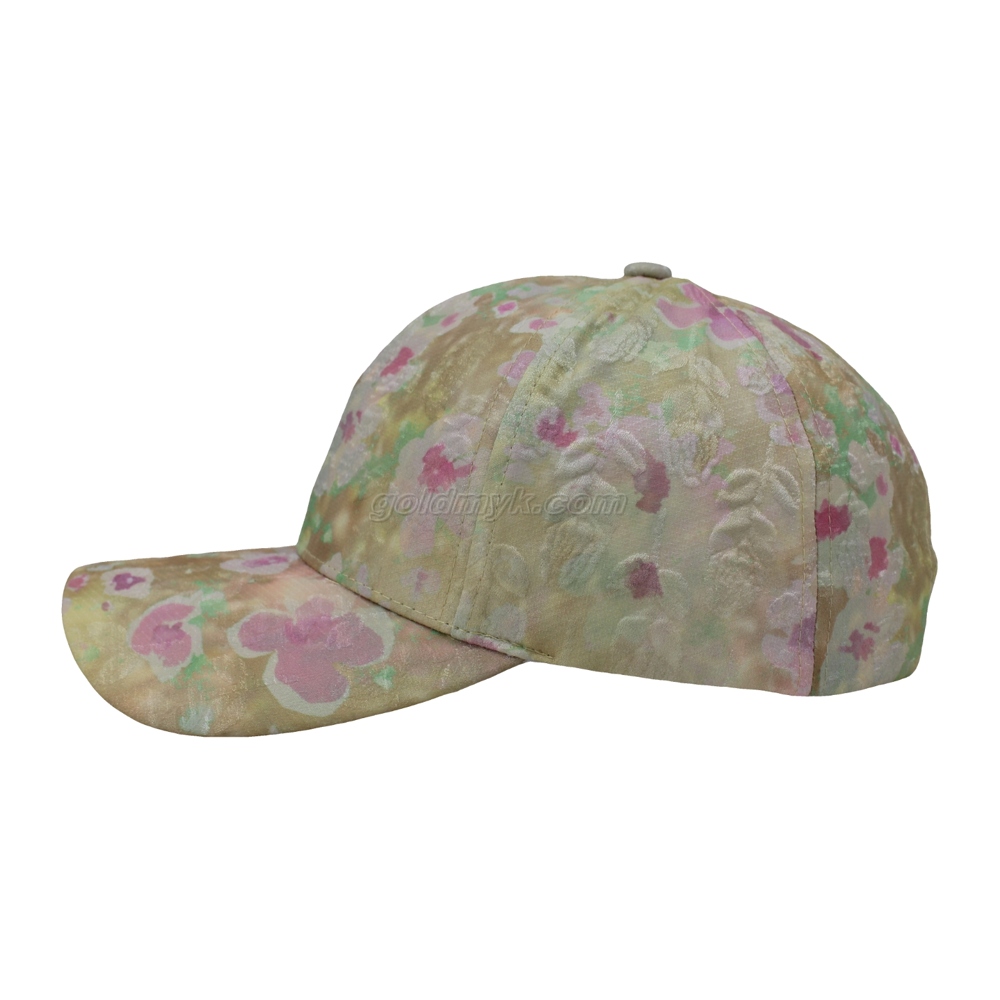 100% Cotton Baseball Cap Rope of Women And Men Custom Embroidery Silk Printed 6 Panel Cap Metal Buckle Closure