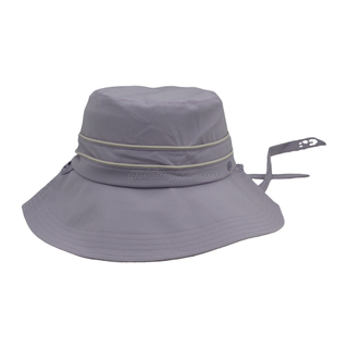 100% Polyester Fabric Bucket Cap Hand Washed Women And Men Acid Washed , Patch Embroidery, 6 Panel Cap