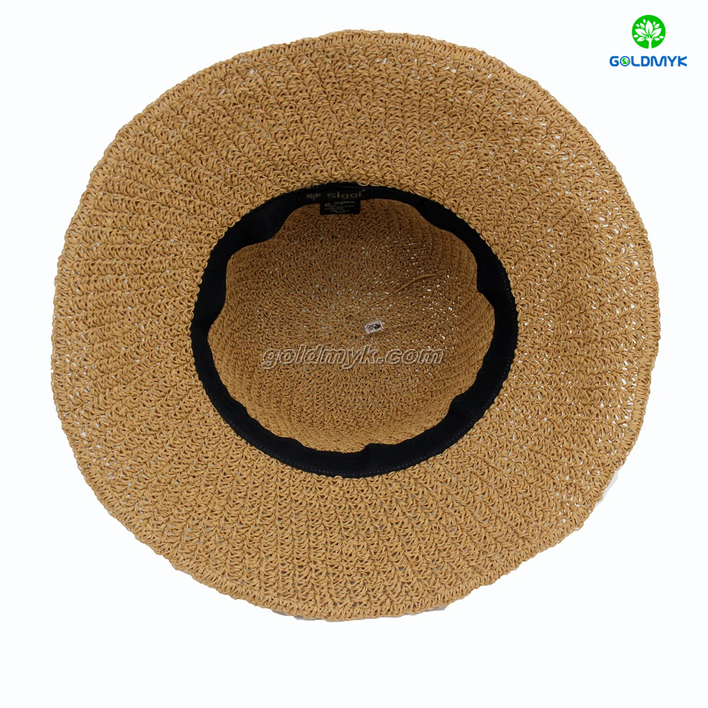 Men Women Roll Up Short Brim Fashionable Straw Hat