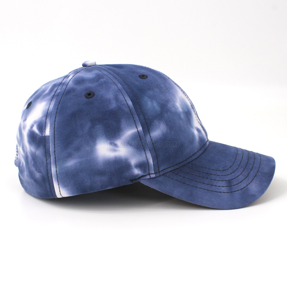 Good Quality Promotional Tie Dye Cotton Baseball Cap Hat China Manufacturer Supplier for Men And Women Unisex