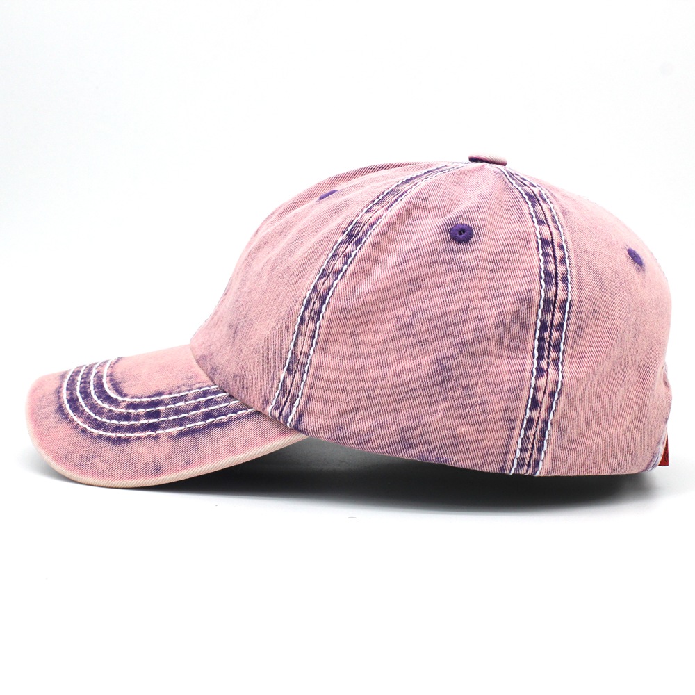  Premium Promotional Plain 100% Cotton Fabric Washed Baseball Cap Hat Supplier Factory for Women And Men