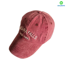 Custom Made 100% Cotton Pigment Washed 6 Panel Embroidery Baseball Hat