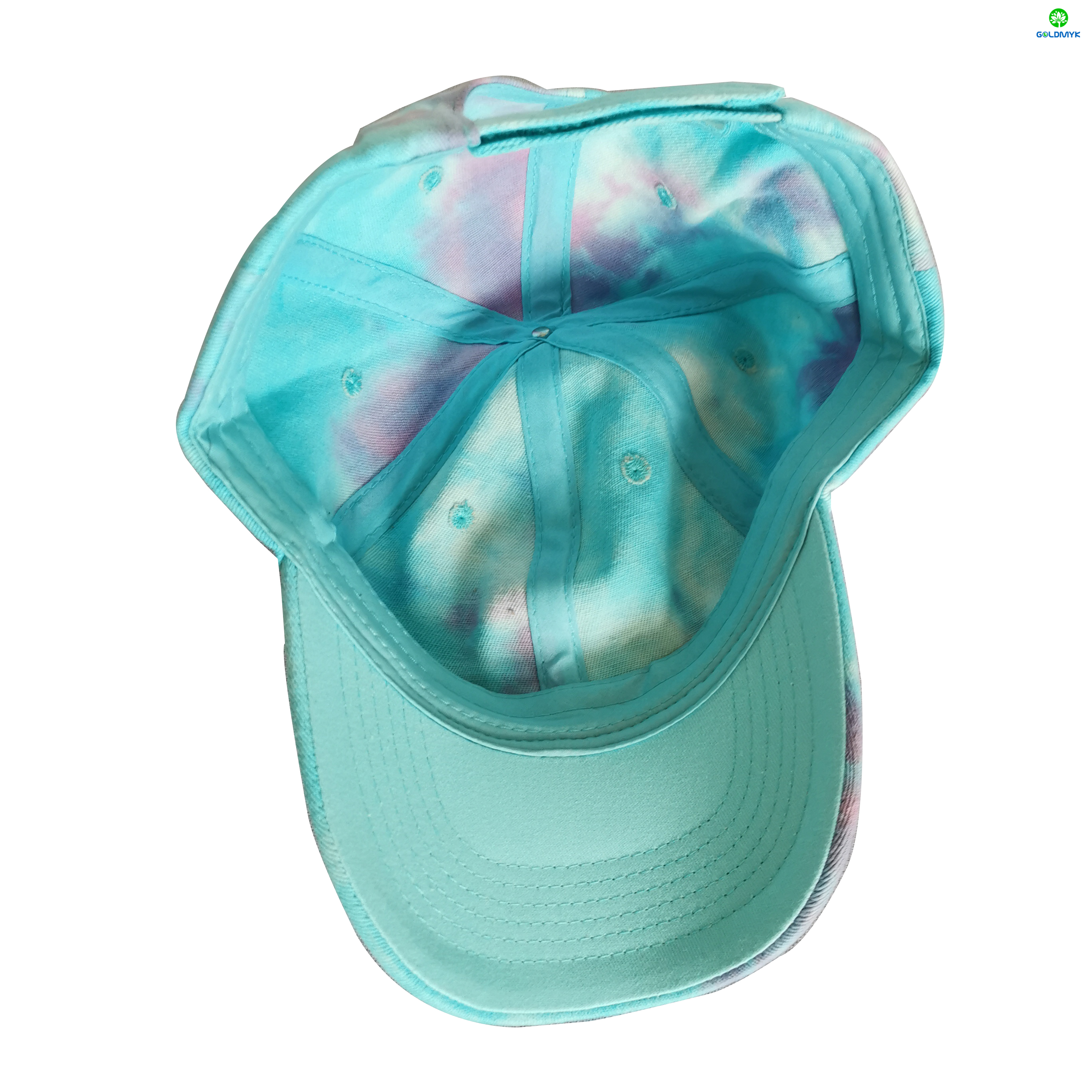 New Design Sport Hat Custom 6 Panel Tie Dye Cotton Baseball Cap 