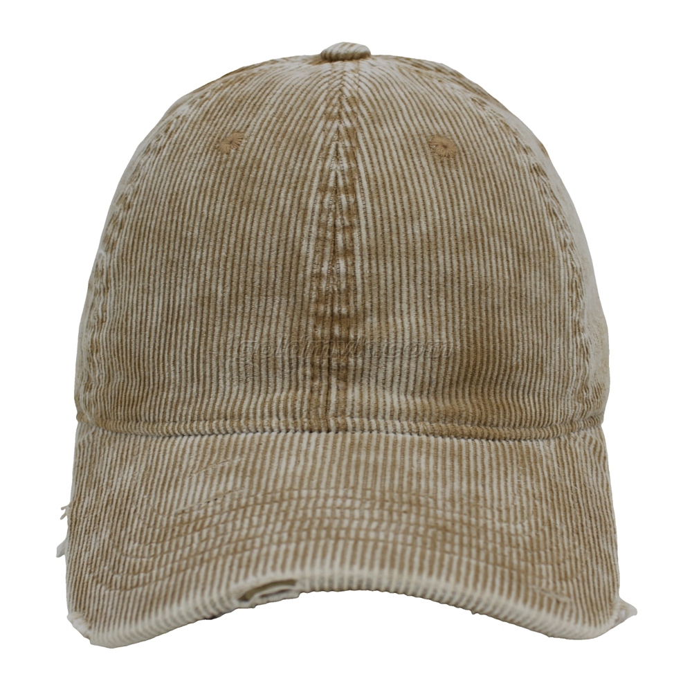 Wholesale And Custom Soft And Hot Sale Corduroy Fabric Unstructured Baseball Cap And Hat