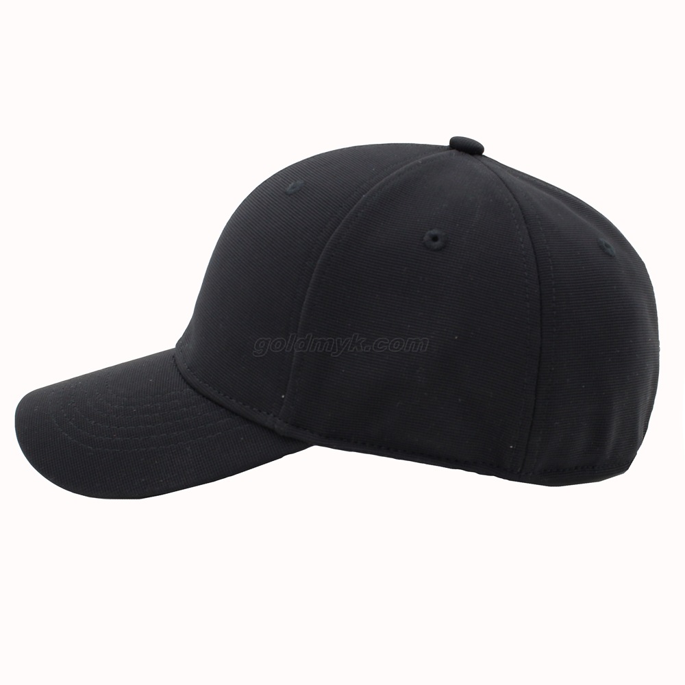 Custom Black Spandex Cap 100% Nylon Ottoman Fabric Baseball Hat without Printing Logo Can be Custom with Embroidery LOGO