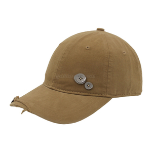 Vintage Stylish Flat Embroidery Washed Baseball Cap Dad Hat 6-panel Sports Caps For Man And Woven Can Custom Logo