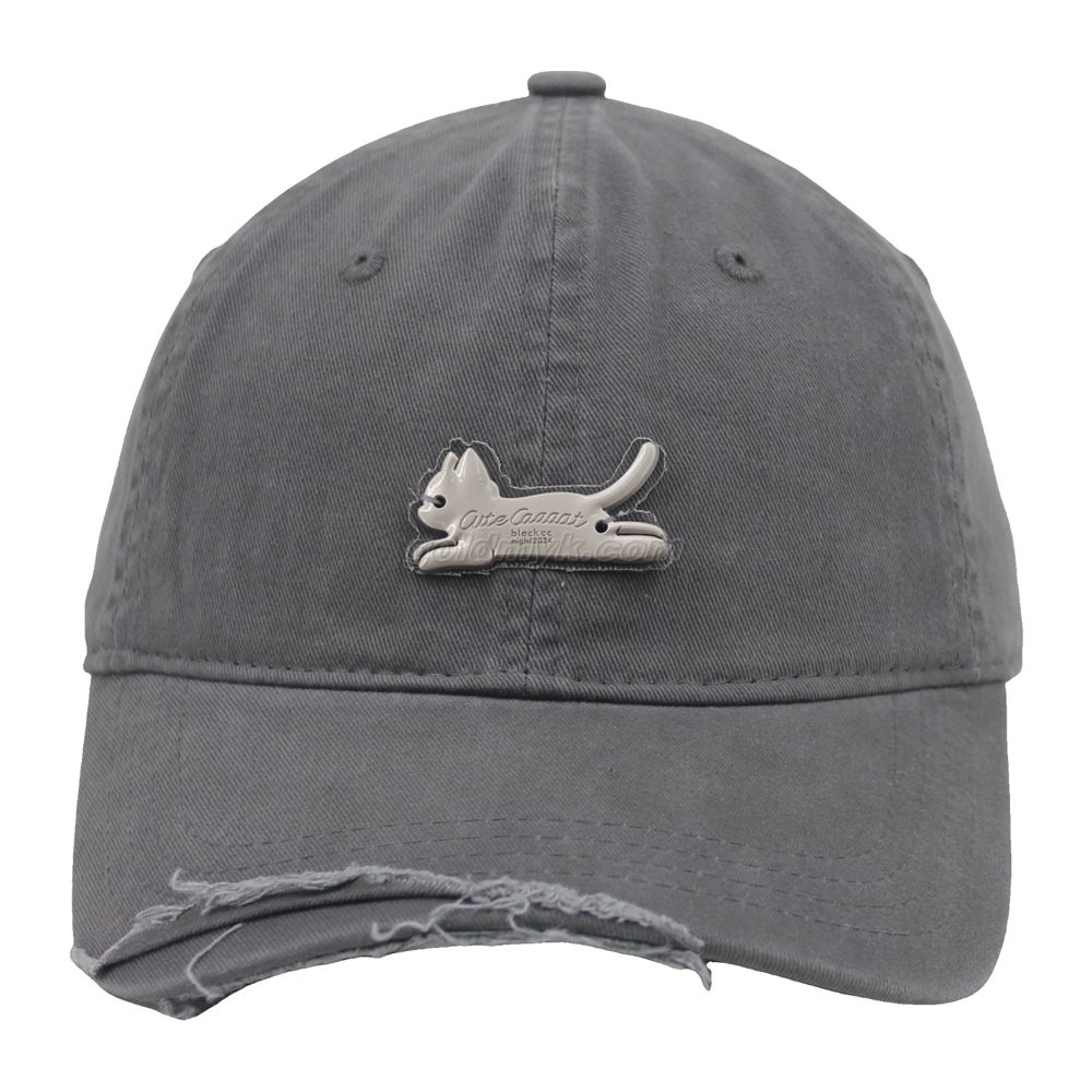 Vintage Stylish Flat Embroidery Washed Baseball Cap Dad Hat 6-panel Sports Caps For Man And Woven Can Custom Logo
