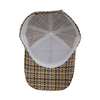 Hot Sale Checked Fabric Six Panels Structured Baseball Cap And Hat with Custom Logo Design