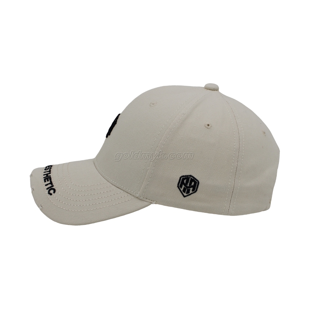 100% Cotton Canvas Fabric Custom Embroidery Logo on Six Panels Baseball Cap And Hat
