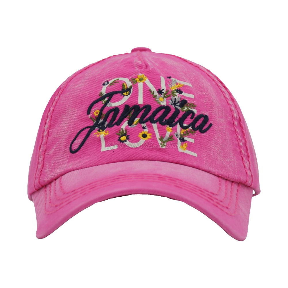 Heavy Sticthing Washed Cotton 5 Panels Unstructured Soft Cap And Hat with Custom Logo Design