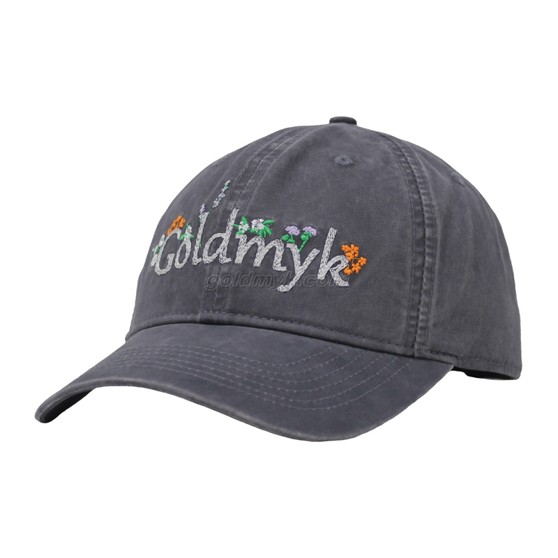 Vintage Stylish Flat Embroidery Washed Baseball Cap Dad Hat 6-panel Sports Caps For Man And Woven Can Custom Logo