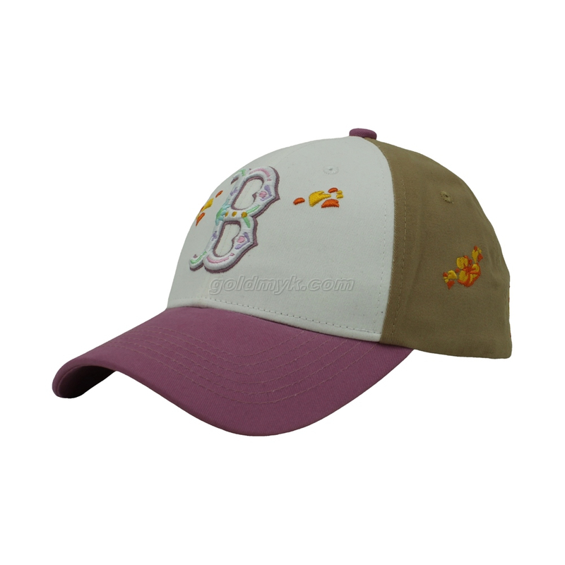 100% Cotton Baseball Cap Rope of Women And Men Custom Embroidery Silk Printed 6 Panel Cap Metal Buckle Closure