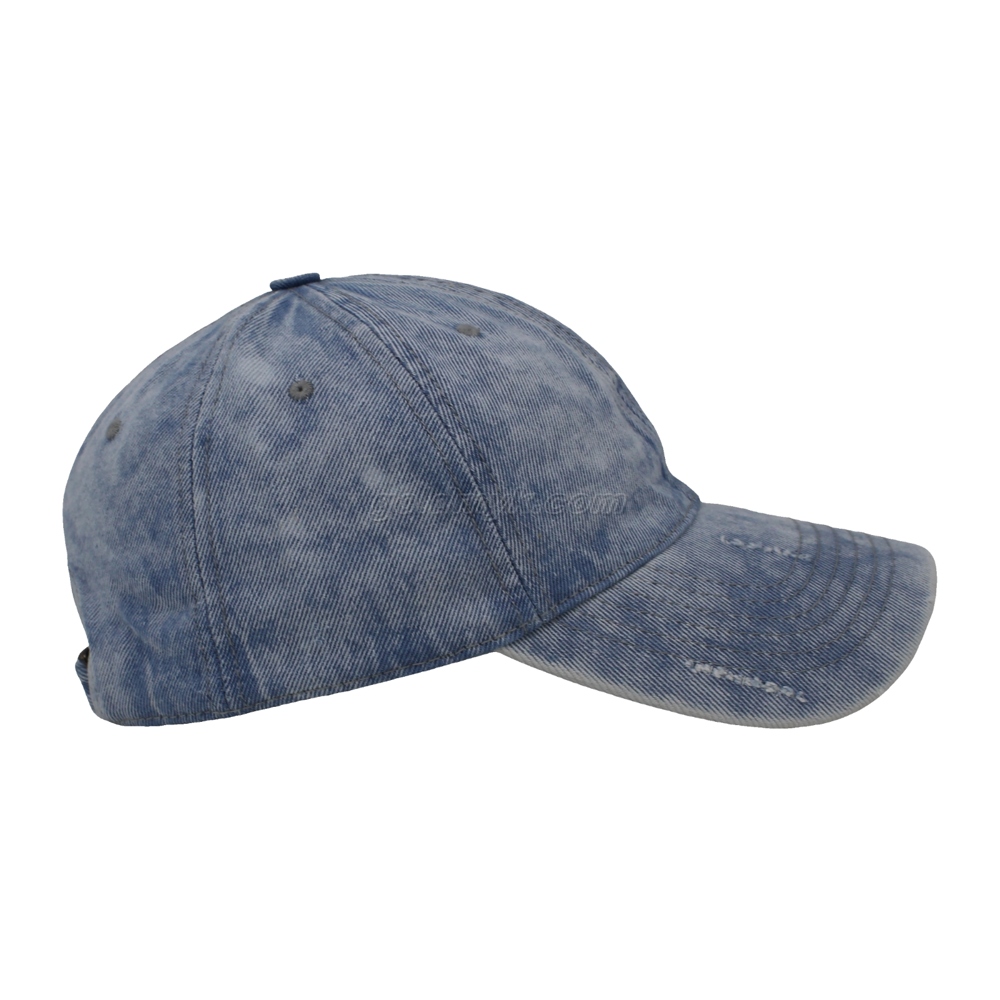 Promotional Washed Denim Unstructured Baseball Cap And Hat with Custom Logo Design