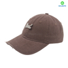 6 Panel Brown Custom 100% Cotton Twill Fabric Custom Logo Acid Washing Baseball Cap Hat Can Custom Embroidery of Women And Men