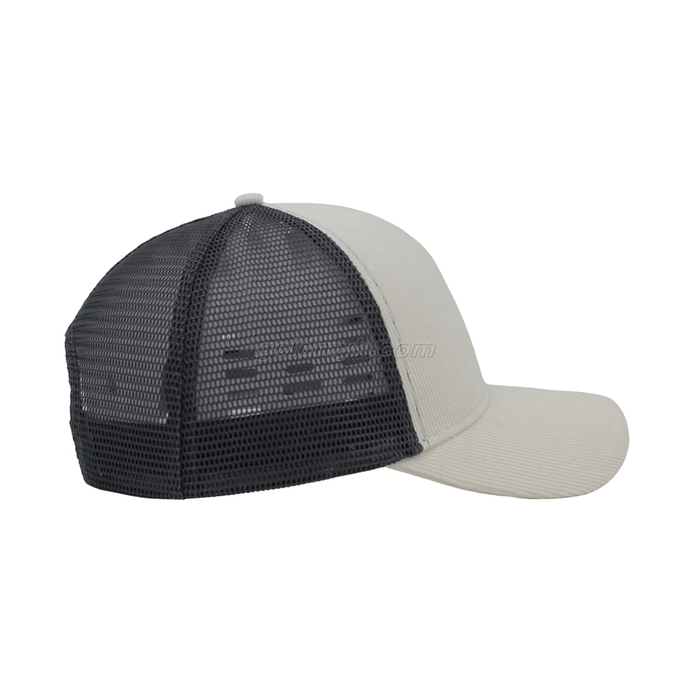 Premium Quality And Hot Sale Custom Corduroy Fabric Trucker Mesh Cap And Hat