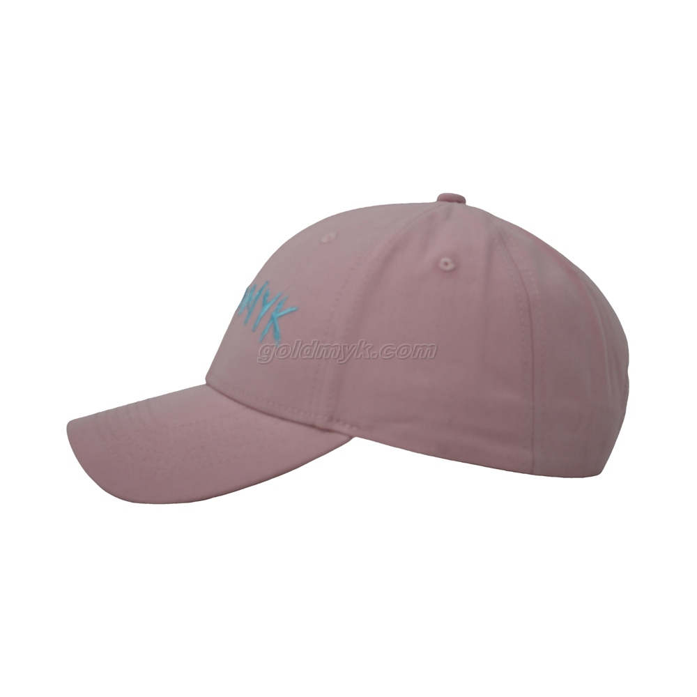 100% Cotton Baseball Cap Rope of Women And Men Custom Embroidery Silk Printed 6 Panel Cap Metal Buckle Closure