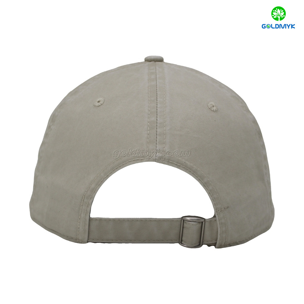 Custom Logo 100% Cotton Twill Fabric Street Style Baseball Cap Hat for Women And Men Business Appropriate 6 Panel Beige Wash