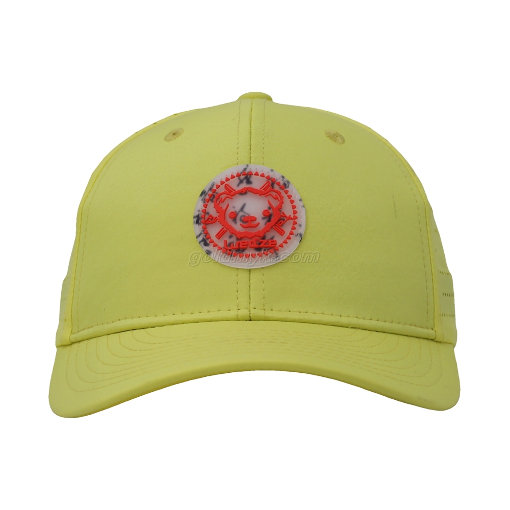 Trucker Cap Polyester Fabric Mesh Hat with Rubber Logo for Women and Men Can Custom Logo