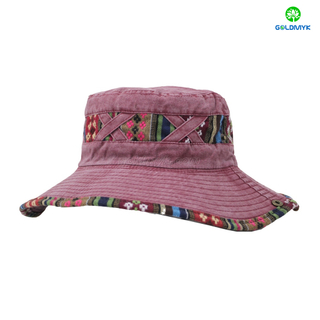 Custom Logo Camel Bucket Hat 100% Cotton Terry Fabric Sporty Street Style with Puff Printing for Men And Women in Business