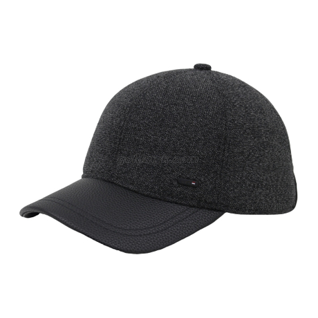 Custom Warm Fabric Full Back Baseball Cap And Hat with Leather Visor ...