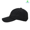 High Quality 100% Polyester Stylish Black Design Sporty Common Business 6-Panel Baseball Cap