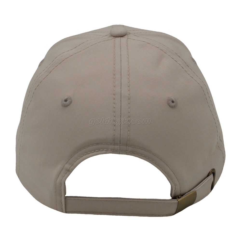 100% Cotton Baseball Cap Rope of Women And Men Custom Embroidery Silk Printed 6 Panel Cap Metal Buckle Closure