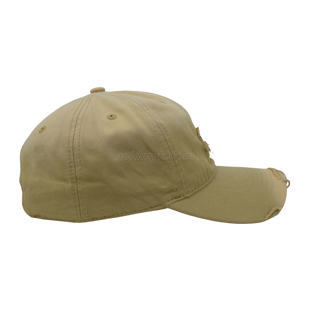 Vintage Stylish Flat Embroidery Washed Baseball Cap Dad Hat 6-panel Sports Caps For Man And Woven Can Custom Logo