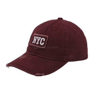 Vintage Stylish Flat Embroidery Washed Baseball Cap Dad Hat 6-panel Sports Caps For Man And Woven Can Custom Logo