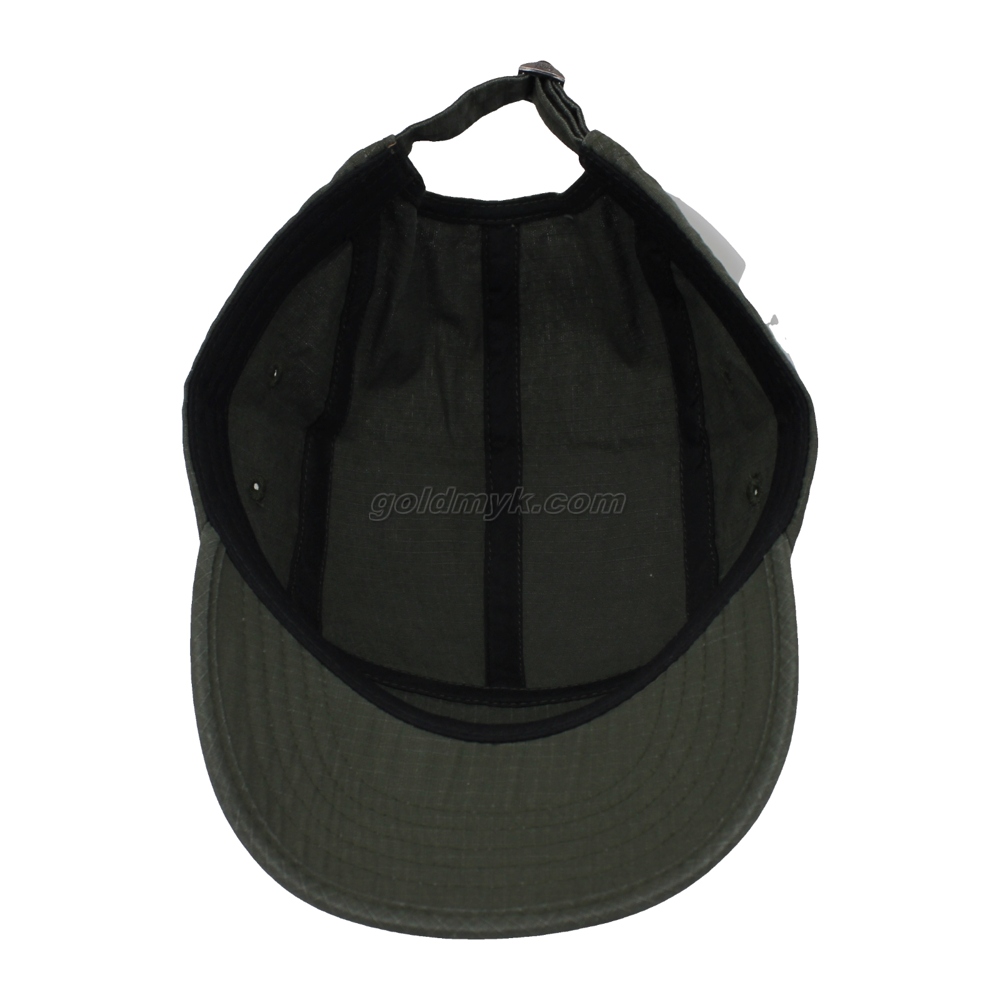 100% Washed Cotton Baseball Cap Rope of Women And Men Custom Embroidery Silk Printed 6 Panel Cap Metal Buckle Closure