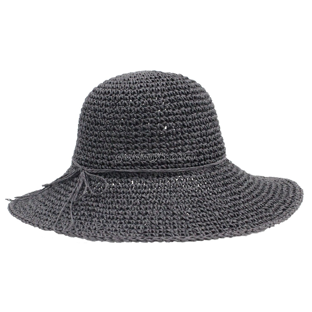 Wholesale Customized Good Quality Paper Straw Floppy Hat for Unisex 