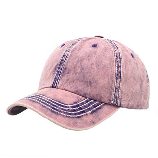  Premium Promotional Plain 100% Cotton Fabric Washed Baseball Cap Hat Supplier Factory for Women And Men