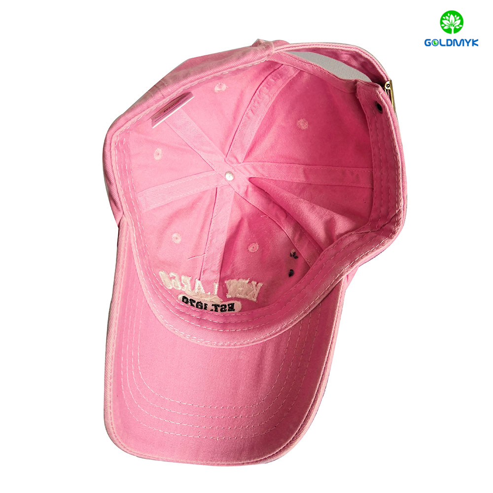 Wholesale Pigment Washed 6 Panels Pink Baseball Cap
