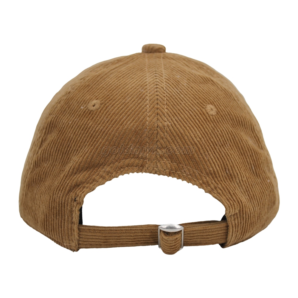 Custom Orange 100% Cotton Twill Fabric Corduroy Baseball Cap Hat Can Custom Embroidery Of Women And Men