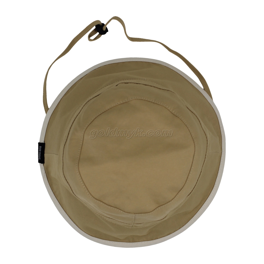 Custom Embroidery Adjustable Bucket Hat Hold Rope Polyester Fabric Can Custom Embroidery Of Women And Men