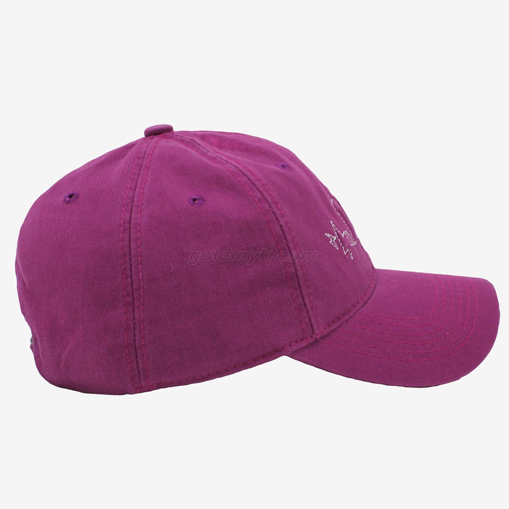 Custom Rose Red Baseball Cap 100% Cotton Twill Fabric Baseball Hat with Flat Embrodiery Logo Can Embroidery Of Women And Men