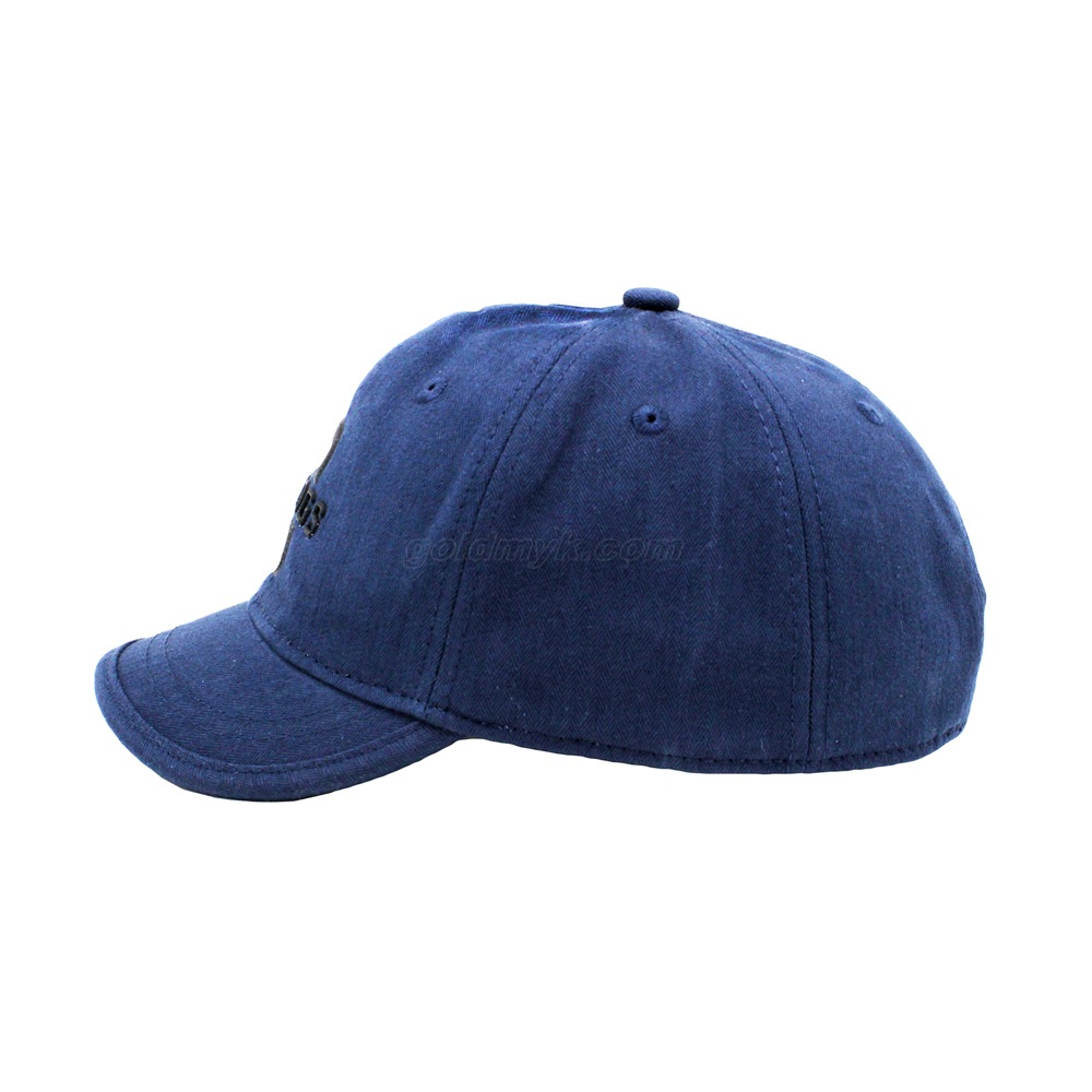 Custom Blue Baseball Cap 100% Cotton Twill Fabric Baseball Hat with 3D embroidery Logo Can Embroidery Of Women And Men