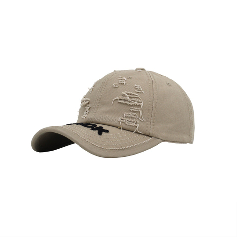 Distressed Washed Cotton Twill Unstructured Soft Baseball Cap And Hat with Custom Embroidery Logo Design