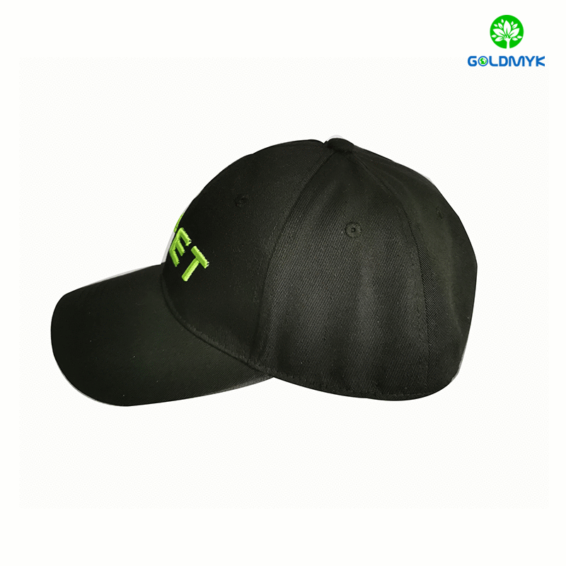 Wholesale 100% RPET material polyester fabric custom design 6 panel baseball cap hats
