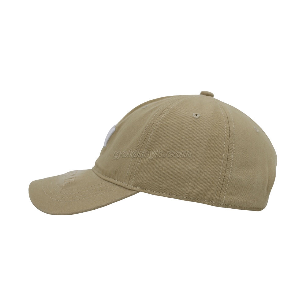 Vintage Stylish 3D Embroidery Washed Baseball Cap Dad Hat 6-panel Sports Caps For Man And Woven Can Custom Logo
