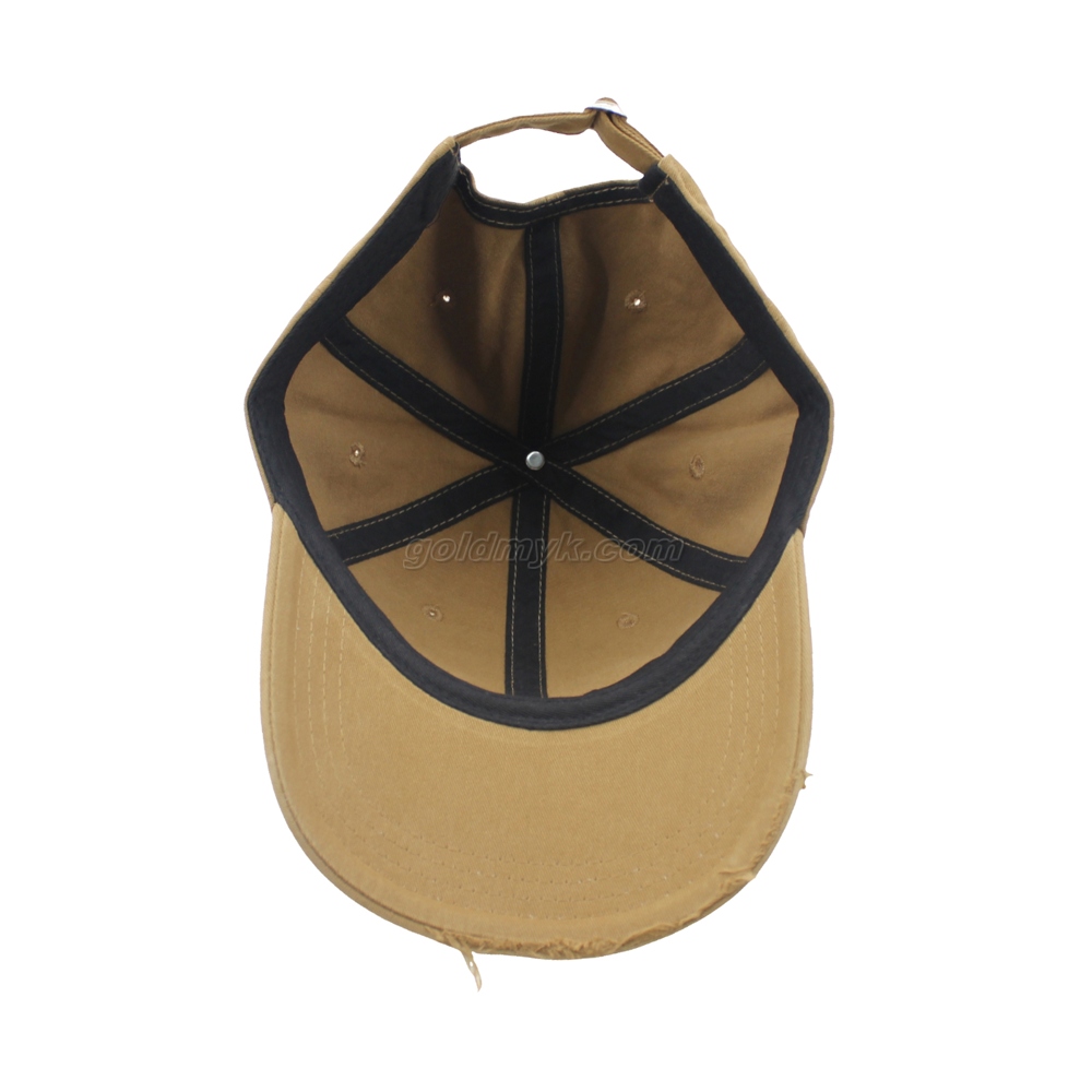 Vintage Stylish Flat Embroidery Washed Baseball Cap Dad Hat 6-panel Sports Caps For Man And Woven Can Custom Logo