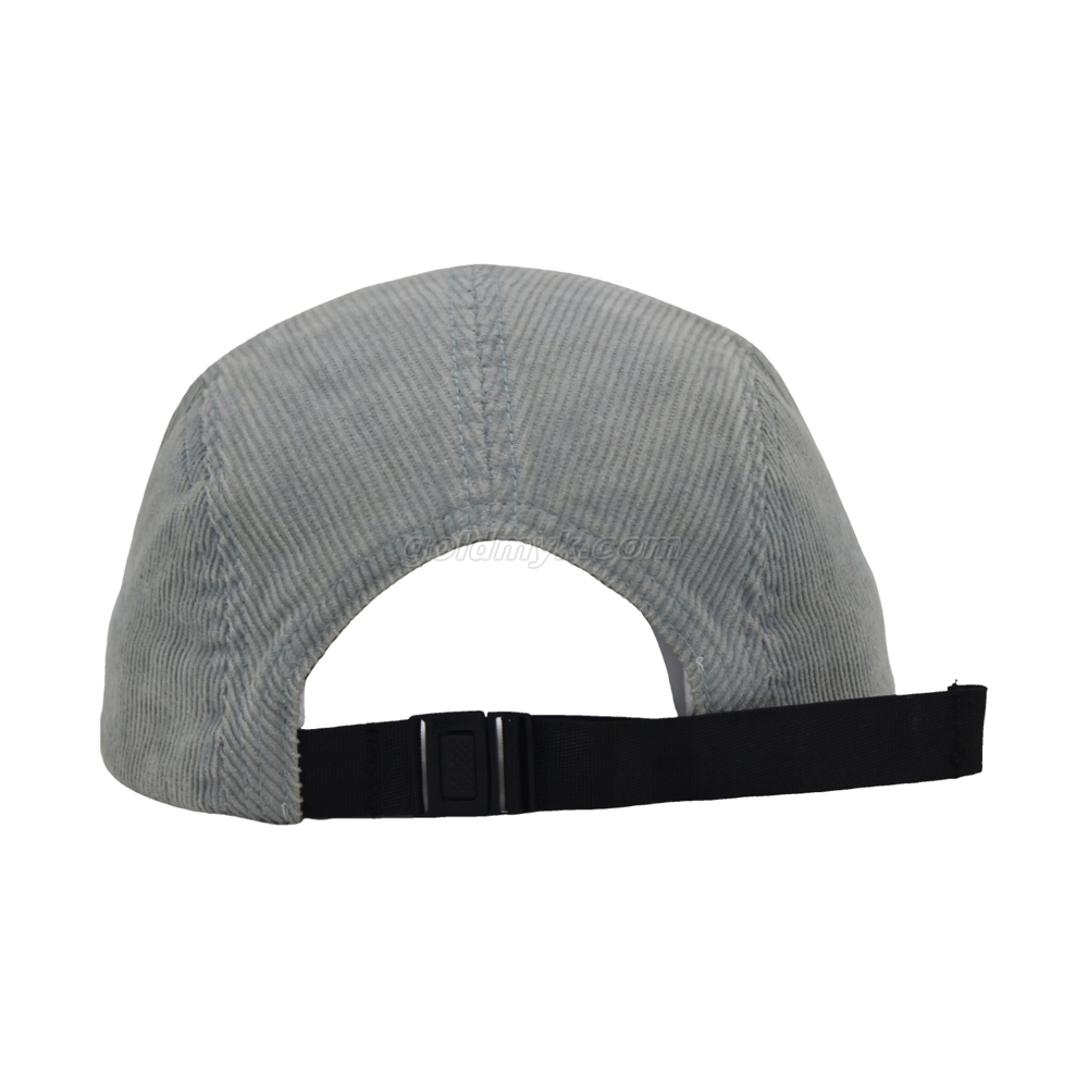 Promotional Custom Corduroy Fabric Five Panels Sports Cap And Hat with Semi Curved Peak